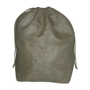 米袋粗麻布咖啡袋，带拉绳封口，由未层压天然黄麻织物制成，用作包装袋