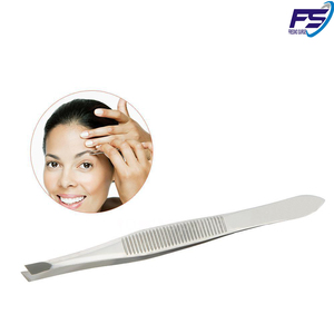 Pinzas de acero inoxidable con logotipo y etiqueta personalizada, pinzas para cejas antiestáticas, de alta calidad, para cosméticos - Product Image 4