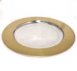 Bandeja de servicio de latón redonda martillada brillante de nuevo diseño 2024 - Product Image 5