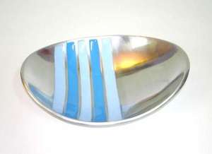 Nouveau Style bol de service plat en aluminium plateau de service couleur émail pour Table à dîner décoratif à la main bol de service - Product Image 5