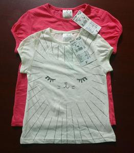 Camiseta de algodón 100% de alta calidad para niñas, diseño de moda para primavera, lote de existencias de Bangladesh a granel para exportación - Product Image 1