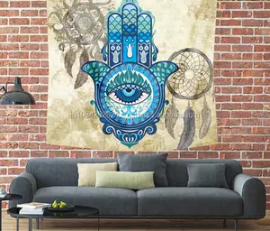 DIOS Hamsa Bàn Tay Dreamcatcher Trang Trí Tường Tấm Thảm.