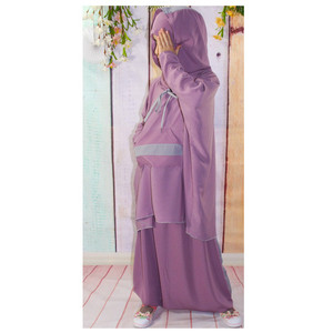 Vêtements islamiques modestes pour enfants, mode saoudienne, grande taille, polyester, burqa, abaya et khimar hijab pour bébés filles - Product Image 2