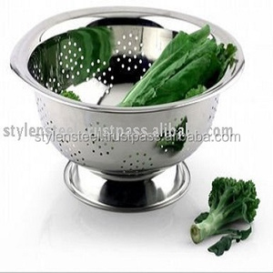 Passoire économique en acier inoxydable pour les exportateurs indiens Passoire en métal pour la maison et le restaurant sans poignée Prix de gros - Product Image 4