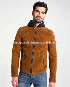 Nouvelle arrivée 2026, veste en cuir suédé perforé en peau de mouton pour homme, taille plus, élégante et bon marché, fermeture éclair, personnalisable - Product Image 6