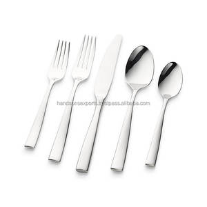 Ensemble de couverts vintage et moderne, 6 pièces, couleur argent, coutellerie de luxe, cuillères à dîner, couteau fourchette, ensemble de couverts en acier inoxydable de qualité supérieure - Product Image 4