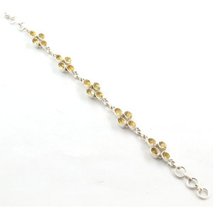 Citrine & Garnet Gemstone 925 Silver Jewelry Ladies Bracelet - Product Image 5