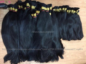 100% cabello Virgen sin procesar recto sedoso estilo ondulado Remy Grado de cabello a granel paquetes de cabello humano 150g máquina doble trama - Product Image 2