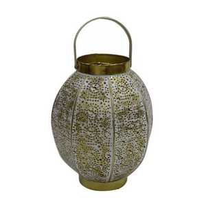 Antique Design Round Filigree Iron Metal Hurricane Hanging <b>Lantern</b> New Home <b>Outdoor</b> Decorative <b>Candle</b> Holder for Christmas - Product Image 5