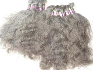 Unprocessed Indian bulk grey straight hair from India for factory prices - Product Image 3