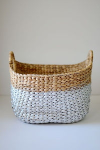 Handmade Eco-Friendly Water Hyacinth <b>Storage</b> <b>Basket</b> Handle Dyed Bottom Set 3 Multifunction <b>for</b> Clothing Laundry Use Made Vietnam - Product Image 6