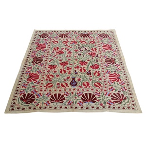 ¡Venta al por mayor tamaño doble bordado a mano afgano tapiz Suzani Vintage tirar de algodón hecho a mano colgando de la pared! - Product Image 4