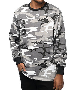 custom long sleeve camo color design tshirts for men - Product Image 1