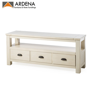 Soporte de TV de madera de caoba antiguo Simple moderno, mueble de TV de madera maciza, fácil instalación, mesa de TV blanca de Indonesia, sala de estar - Product Image 1