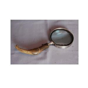 แว่นขยายโดมแบบพกพาสลักเงินด้ามจับโลหะแว่นขยายอ่านวินเทจ - Product Image 4