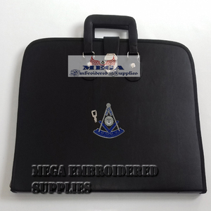 Tablier souple maçonnique avec broderie complexe de lingots pour le point de croix et l'artisanat de broderie artisanale - Product Image 2