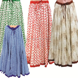 Falda Lehenga de Algodón Estilo Étnico para Mujer en India - Product Image 1
