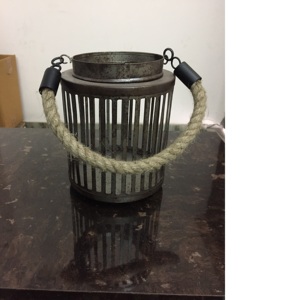 Elegant <b>Vintage</b> Metal <b>Lantern</b> with Rope Handle As Home or Hotel Decor Other Candle Holders <b>Lanterns</b> & Candle Jars - Product Image 1