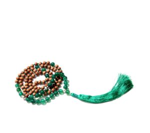 Cuentas de madera de ónix verde de 8 mm de alta calidad, collar Mala, cuentas espirituales de 108 anudadas con acero inoxidable, ¡debes comprar! - Product Image 2