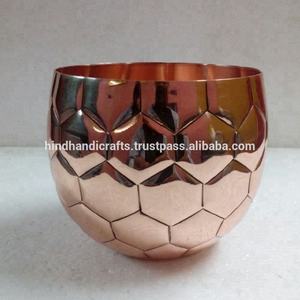 กระปุกเทียนทองแดงทรงกระบอกเคลือบเงา งานแฮนด์เมด ของตกแต่งบ้าน ภาชนะใส่เทียนหอม - Product Image 6