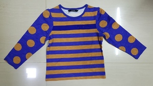 Camiseta de manga larga de algodón para niñas de todas las estaciones de Bangladesh Super Fancy Ball Print Body Stripe Nuevo en todos los colores Stock de primavera - Product Image 2