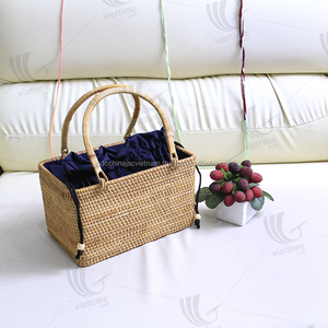 หวายรูปไข่ฤดูร้อนถุงชายหาด/ถุงฟางเวียดนามร้อนขาย - Product Image 1