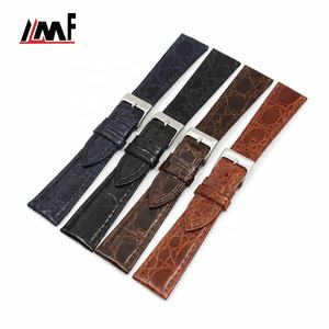 สายนาฬิกาหนังจระเข้แท้ทำมือแบบโบราณขนาด17มม. หลายขนาดสำหรับสายนาฬิกา - Product Image 3