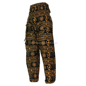 Pantalon sarouel imprimé coton pour femmes ample taille élastique décontracté pantalon indien nouvelle mode été Collection fabricant - Product Image 3