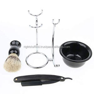 ชุดโกนหนวดผู้ชายแบบขอบคู่ปลอดภัยแปรงโกนขนแปรงโกนหนวดชุดถ้วย - Product Image 2