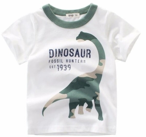 Nouveau design et élégant imprimé personnalisé 100% coton tissu de haute qualité col rond manches courtes enfants t-shirt Collection 2024 - Product Image 5