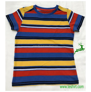 T-shirts à rayures décontractées en coton peigné imprimé à manches courtes style formel nouvelle collection en gros disponible sur Alibaba Tirupur - Product Image 5