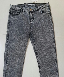 Jeans Slim Fit délavés à l'acide pour dames pantalons taille basse tailles mixtes pour adultes pour le printemps - Product Image 1