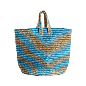 กระเป๋าผ้ากระสอบสุดหรูพร้อมส่ง ทำด้วยมือ เป็นมิตรกับสิ่งแวดล้อม กระเป๋าช้อปปิ้งผ้ากระสอบ กระเป๋าโท้ทถัก - Product Image 5