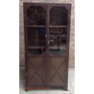 Armoire Almirah pour la maison ou l'hôtel Meubles de chambre à coucher de style industriel vintage en fer et métal - Product Image 1