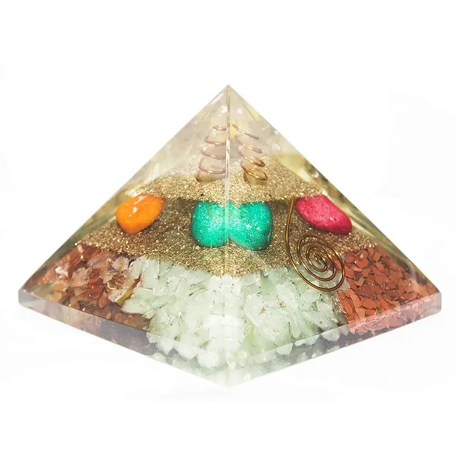 Red Jasper Camel Jasper corniola & Green Jade Orgone Pyramid con fornitura grossista di protezione in cristallo