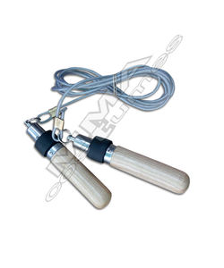Fait sur mesure professionnel Non-intelligent corde à sauter manche en bois fil métallique qualité exercice portant quantité en vrac unisexe - Product Image 1