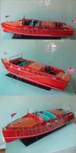 Cedro hecho a mano Chris Craft L120 Runabout barco de madera modelo náutico decoración del hogar artesanías de madera pintadas para letreros de pared cajas - Product Image 6