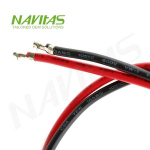 สายไฟแบบพิทช์2ขา3.96มม. ตัวเชื่อมต่อกับบอร์ดสายเคเบิลแบบกำหนดเองด้วยสาย18AWG - Product Image 3