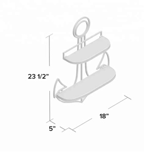 Farmhouse Iron Anchor Wall <b>Shelf</b> Foldable Convertible Storage Rack Living Room Kitchen Bathroom Gym Hotel Apartment Metal OEM - Product Image 3