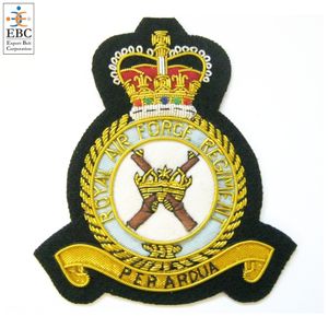 OEM pilote de vol Silver Bullion brodé tissu à coudre 3D sans nickel poitrine patch badges et patchs en gros - Product Image 5