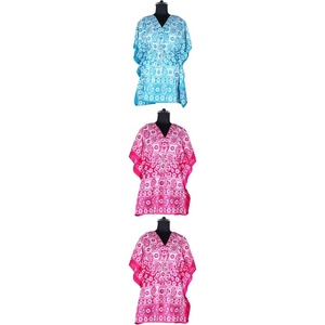 Caftán corto informal elegante sin mangas para mujer - Product Image 1