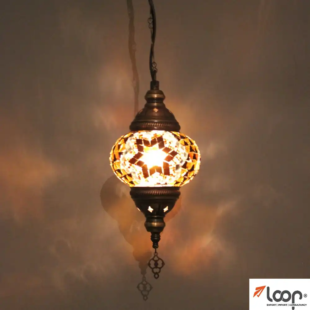 Colorful Turkish Mosaic Hanging Lamp
