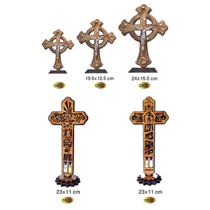 Croix en bois d'olivier religieuses faites à la main de la fabrique de Bethléem Fournisseur d'objets artisanaux élégants de la fabrique de Bethléem - Product Image 1