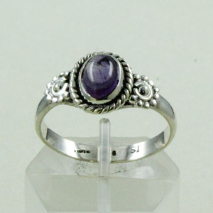 Anillo de piedras preciosas de amatista, anillo de Plata de Ley 925, anillo de plata Baccha hecho a mano - Product Image 1