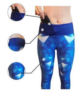 กางเกงออกกำลังกายเอวสูงสำหรับผู้หญิงกางเกงวิ่งพิมพ์ลายดิจิทัลออกแบบได้ตามที่ต้องการสไตล์ส่วนตัว - Product Image 5