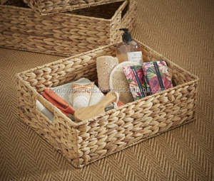 Cestas de Almacenamiento Rectangulares de Jacinto de Agua Ecológicas y Duraderas, Estilo Natural, Modernas para Lavandería, Precio al por Mayor - Product Image 5