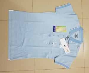 Polo de marca de Bangladesh para mujer, prendas de algodón de color claro para primavera, ropa informal, puntada de cuello, lote de existencias/cancelación de envío/excedente - Product Image 1