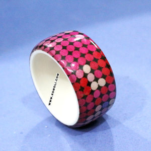 Pulseras de tela con estampado de flores, joyería acrílica de resina laminada - Product Image 6