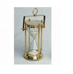 Reloj de Arena Navideño con Tema Náutico de Amor, en Latón Pulido - Product Image 1