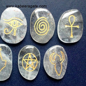 Ensemble de Wiccan en gros: ensemble de Wiccan gravé de Quartz en cristal - Product Image 1